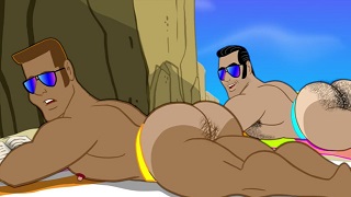 Gay xxx boy nude beach porn cartoon