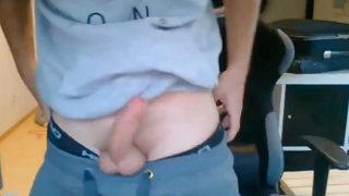 Blonde UK boy big balls wanks dick live on gay cam